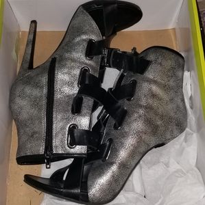 Silver Stilletto Booties